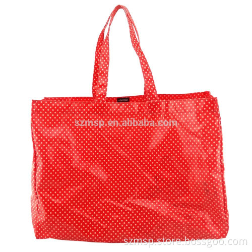 Waterproof coated polyester shopping bag